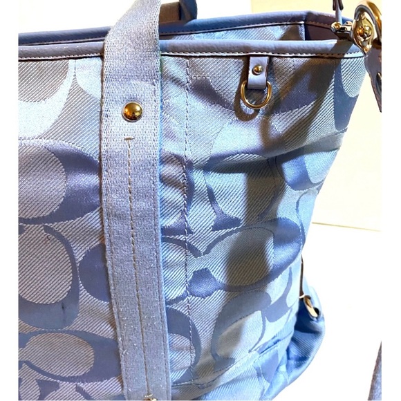 Coach CC signature print canvas satchel handbag - Picture 3 of 11